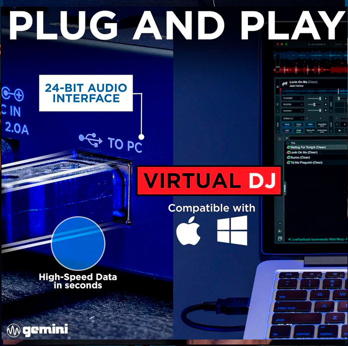 GMX Controladora DJ USB - Gemini 2 Canales WORLD MUSIC (7)