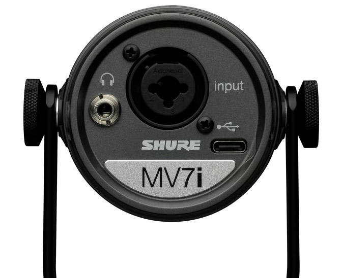 Shure MV7i Microfone e Interface Inteligente--