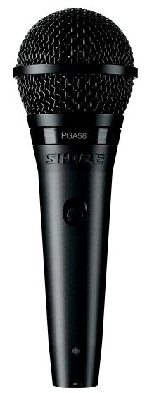 Shure PGA58 XLR Microfone Dinâmico Cardioide para Voz